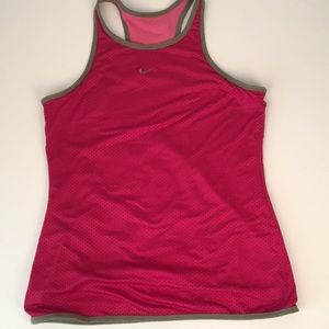 NIKE Tank Fuchsia Racerback Running Shirt. Reversible!!